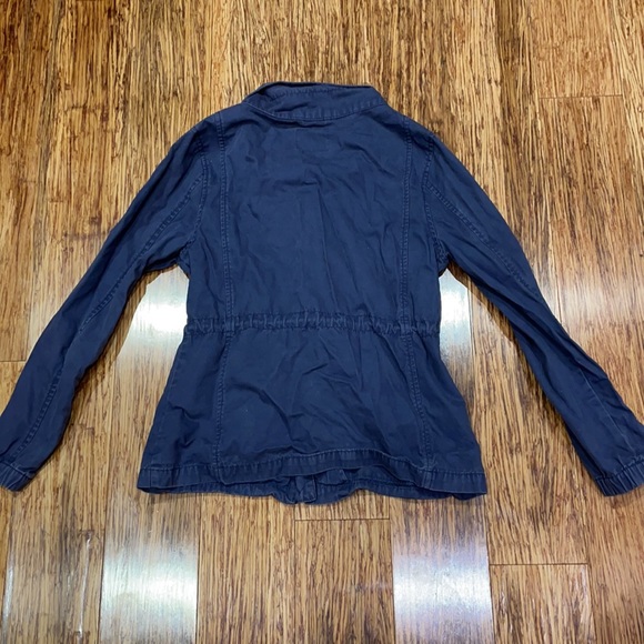 Old Navy blue twill safari field zip jacket size small - Picture 6 of 6